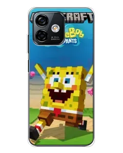 Чохол для Ulefone Note 16 Pro з картинкою «Губка Боб Minecraft»