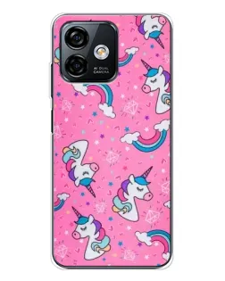 Чохол для Ulefone Note 16 Pro з картинкою «Unicorn паттерн рожевий»