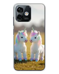 Чохол для Ulefone Note 16 Pro з картинкою «Пара єдинорогів»