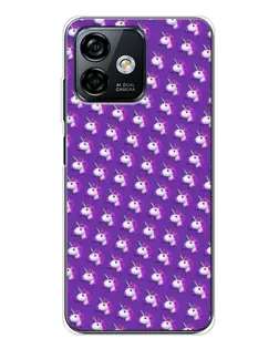 Чохол для Ulefone Note 16 Pro з картинкою «Єдинороги на фіолетовому»