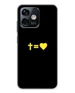 Чехол для Ulefone Note 16 Pro с картинкой «Сердце и Крест»