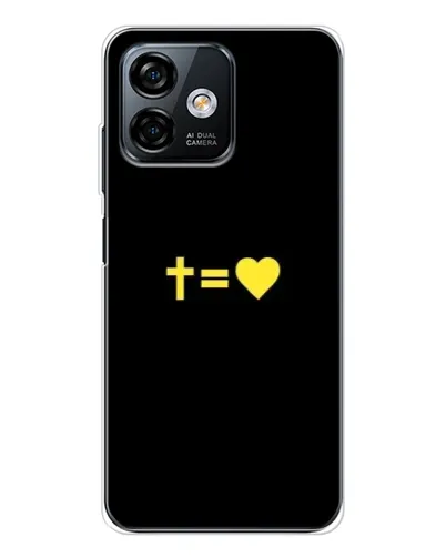 Чехол для Ulefone Note 16 Pro с картинкой «Сердце и Крест»