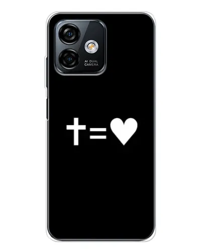Чехол для Ulefone Note 16 Pro с картинкой «Крест и Сердце»