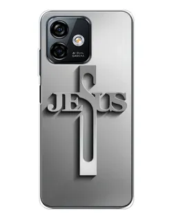 Чохол для Ulefone Note 16 Pro з картинкою «Металевий хрест Jesus»