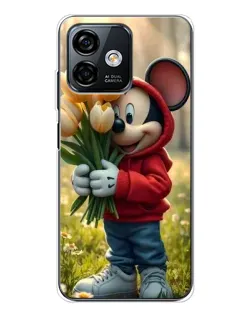 Чохол для Ulefone Note 16 Pro з картинкою «Міккі з тюльпанами»