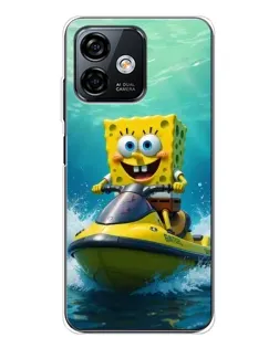Чехол для Ulefone Note 16 Pro с картинкой «Спанч Боб на гидроцикле» Чехол для Ulefone Note 16 Pro с картинкой «Спанч Боб на гидроцикле»