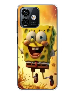 Чохол для Ulefone Note 16 Pro з картинкою «Губка Боб стрибає»