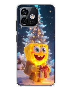 Чохол для Ulefone Note 16 Pro з картинкою «Різдвяний Спанч Боб»