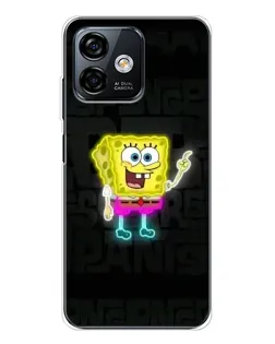 Чохол для Ulefone Note 16 Pro з картинкою «Неоновий Губка Боб»