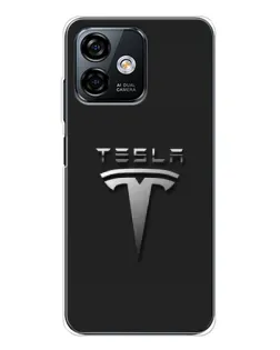 Чохол для Ulefone Note 16 Pro з картинкою «Сталевий логотип Tesla»