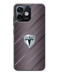Чохол для Ulefone Note 16 Pro з картинкою «Металева текстура Tesla»