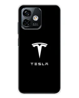 Чохол для Ulefone Note 16 Pro з картинкою «Tesla White Logo»