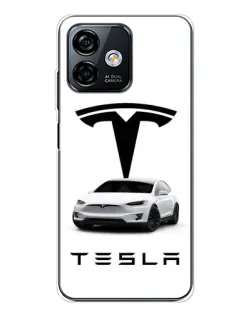 Чохол для Ulefone Note 16 Pro з картинкою «Tesla White Style»