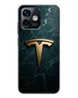 Чохол для Ulefone Note 16 Pro з картинкою «Мармурова Tesla Gold»