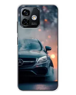 Чехол для Ulefone Note 16 Pro с картинкой «Mercedes — ночной город»