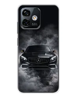 Чехол для Ulefone Note 16 Pro с картинкой «Mercedes в дыму»