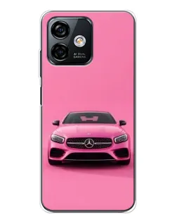 Чехол для Ulefone Note 16 Pro с картинкой «Розовый Mercedes AMG»