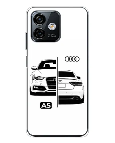 Чехол для Ulefone Note 16 Pro с картинкой «Audi — контрастный дизайн»