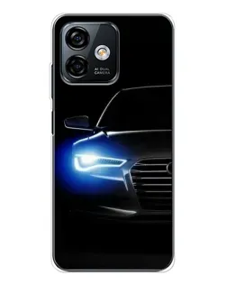 Чехол для Ulefone Note 16 Pro с картинкой «Неоновый взгляд Audi»