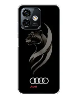 Чехол для Ulefone Note 16 Pro с картинкой «Графика — пантера и Audi»