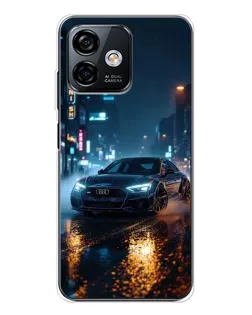 Чехол для Ulefone Note 16 Pro с картинкой «Ночной город и Audi»