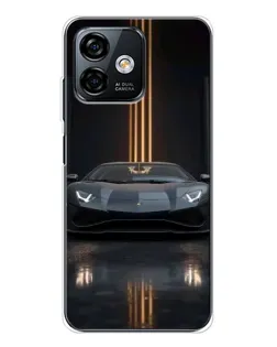 Чохол для Ulefone Note 16 Pro з картинкою «Lamborghini золоті лінії»