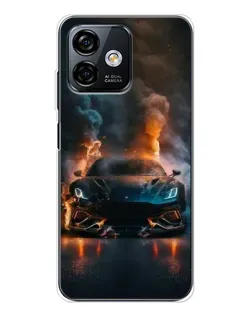 Чохол для Ulefone Note 16 Pro з картинкою «Lamborghini димна естетика»