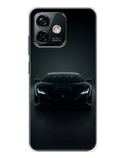 Чохол для Ulefone Note 16 Pro з картинкою «Чорний Lamborghini Aventador»