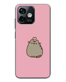 Чохол для Ulefone Note 16 Pro з картинкою «Pusheen серце»