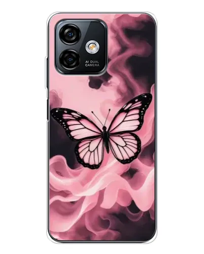Чехол для Ulefone Note 16 Pro с картинкой «Бабочка в дыму»