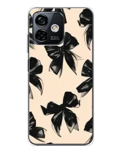 Чехол для Ulefone Note 16 Pro с картинкой «Паттерн черные банты»