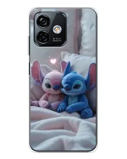 Чехол для Ulefone Note 16 Pro с картинкой «Плюшевые Стич Ангел»