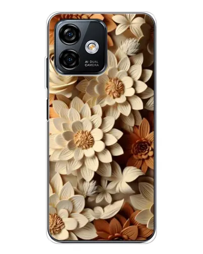 Чохол для Ulefone Note 16 Pro з картинкою «Бежевий флористичний декор»