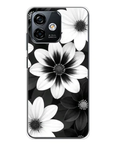 Чохол для Ulefone Note 16 Pro з картинкою «Монохромні айстри»