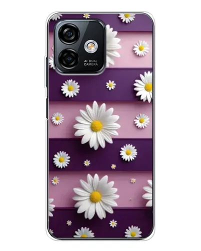 Чохол для Ulefone Note 16 Pro з картинкою «Ромашки на фіолетовому»