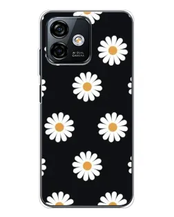 Чохол для Ulefone Note 16 Pro з картинкою «Ромашки на чорному»
