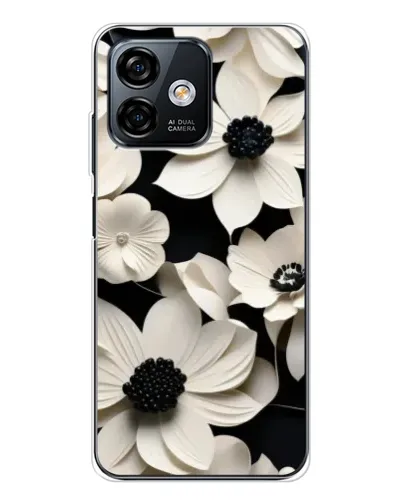 Чохол для Ulefone Note 16 Pro з картинкою «Об'ємні білі квіти»