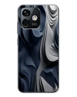 Чехол для Ulefone Note 16 Pro с картинкой «Объемные синие складки» Чехол для Ulefone Note 16 Pro с картинкой «Объемные синие складки»