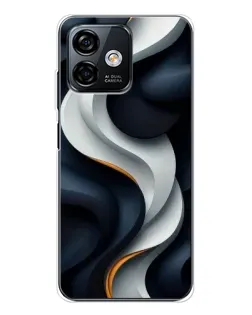 Чехол для Ulefone Note 16 Pro с картинкой «Объемные черно-белые ленты» Чехол для Ulefone Note 16 Pro с картинкой «Объемные черно-белые ленты»
