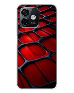 Чохол для Ulefone Note 16 Pro з картинкою «Червона глянцева сітка»