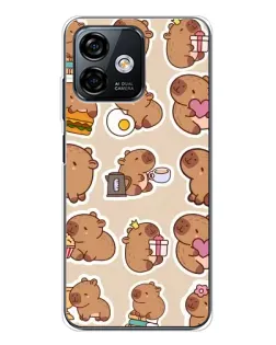 Чехол для Ulefone Note 16 Pro с картинкой «Капибары паттерн»