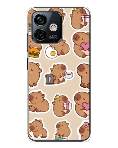 Чехол для Ulefone Note 16 Pro с картинкой «Капибары паттерн»