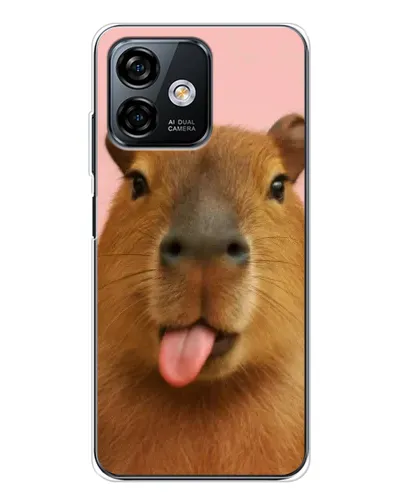 Чехол для Ulefone Note 16 Pro с картинкой «Капибара с языком»