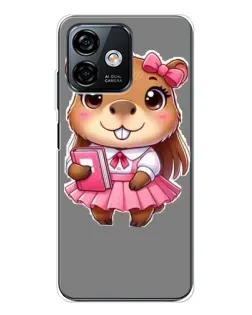 Чехол для Ulefone Note 16 Pro с картинкой «Девочка капибара»
