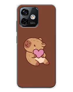 Чехол для Ulefone Note 16 Pro с картинкой «Капибара с сердцем»