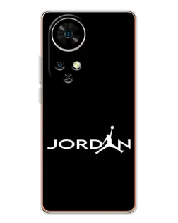 Чехол для Ulefone Note 17 Pro с картинкой «Jordan White Logo»