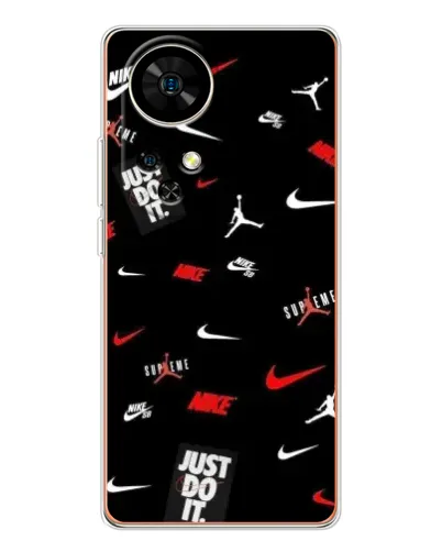 Чехол для Ulefone Note 17 Pro с картинкой «Nike Mix Pattern»