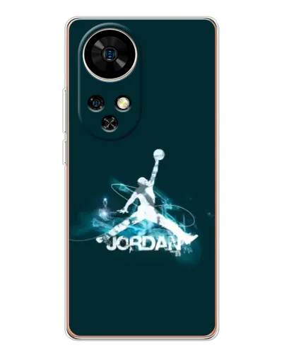 Чехол для Ulefone Note 17 Pro с картинкой «Jordan Blue Fire»