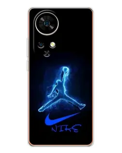 Чехол для Ulefone Note 17 Pro с картинкой «Jordan Neon Blue»