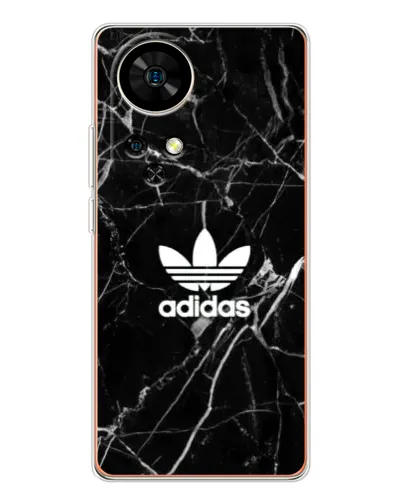 Чехол для Ulefone Note 17 Pro с картинкой «Белый мрамор Adidas»